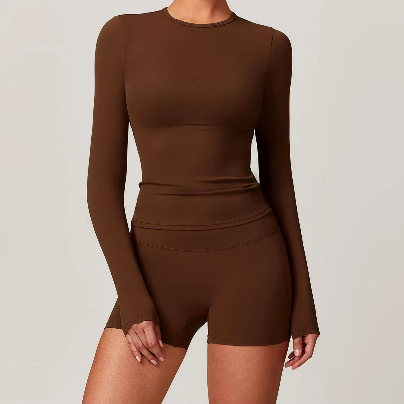 Long Sleeve Workout Top Gym Pilates Clothes Women Active Wear Sports Shirt Elastic Fitness Yoga Clothing Running Shirts