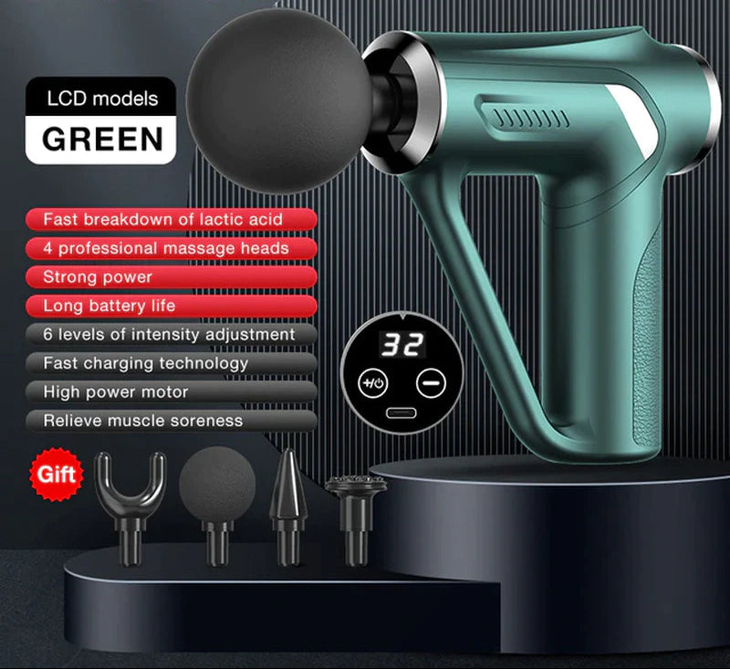 SITUOFUN Massage Gun 32 Levels Deep Tissue Neck Body Back Muscle Sport Electric Pistol Massager Exercise Relaxation Pain Relief