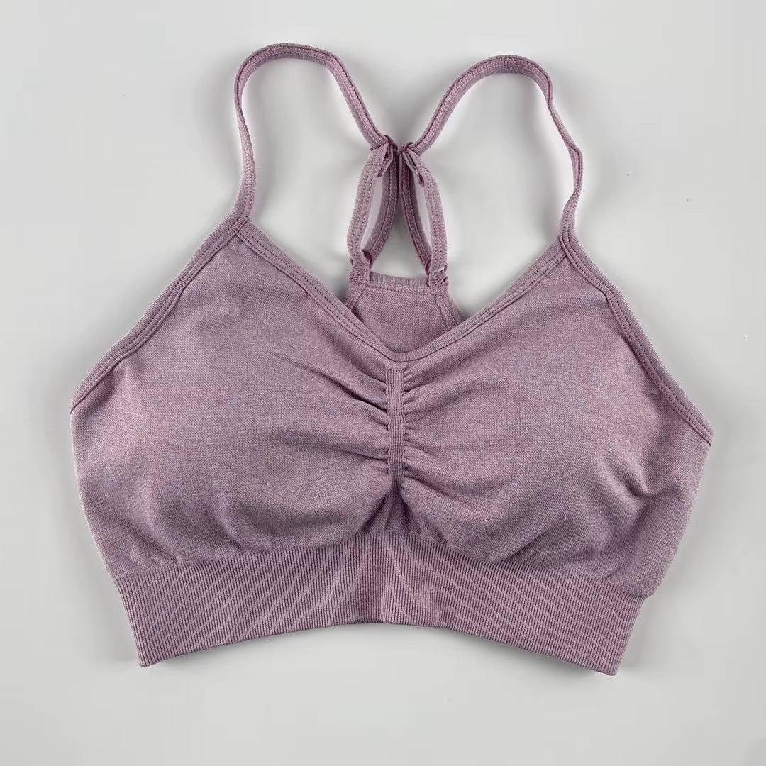 Seamless Yoga Sports Set Women Gym Fitness Two Piece Set Women Yoga High Waist Sport Push Hip Leggings Workout Clothes for Women