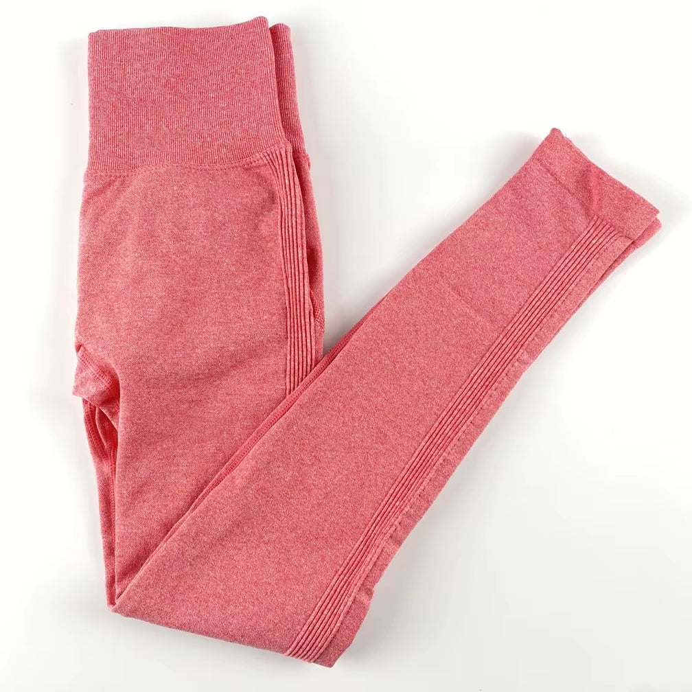 Seamless Yoga Sports Set Women Gym Fitness Two Piece Set Women Yoga High Waist Sport Push Hip Leggings Workout Clothes for Women