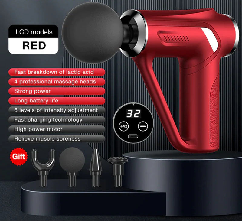 SITUOFUN Massage Gun 32 Levels Deep Tissue Neck Body Back Muscle Sport Electric Pistol Massager Exercise Relaxation Pain Relief