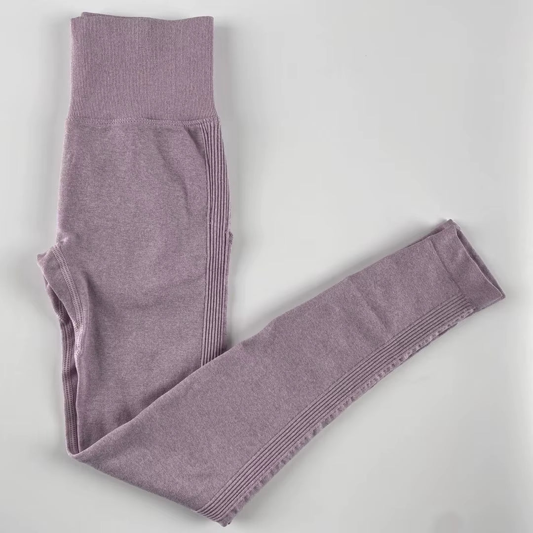 Seamless Yoga Sports Set Women Gym Fitness Two Piece Set Women Yoga High Waist Sport Push Hip Leggings Workout Clothes for Women