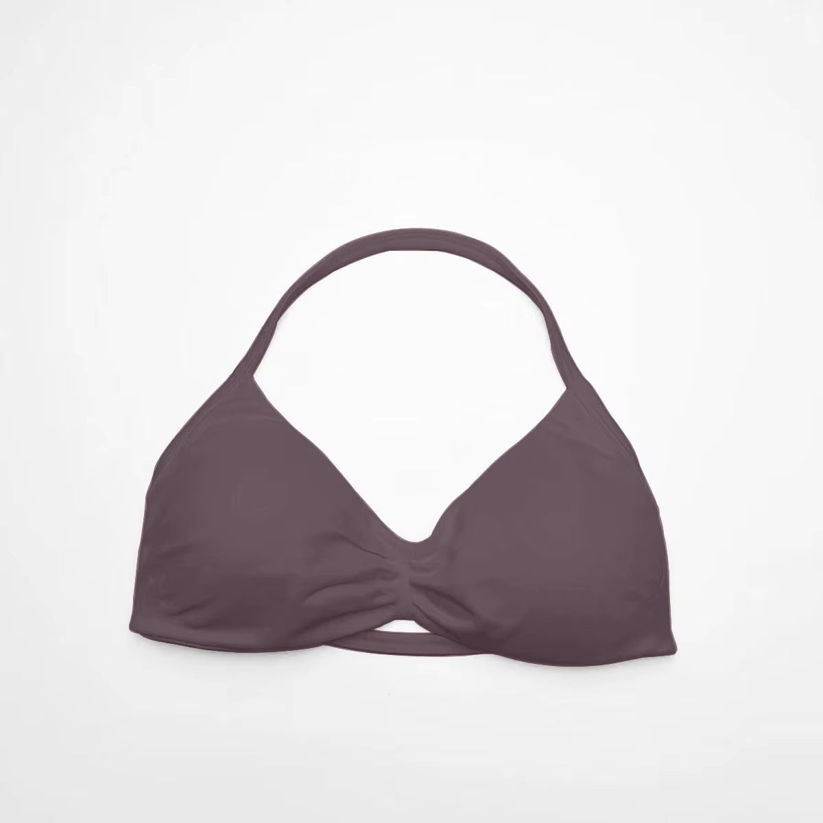 Strappy Bra Gym Top Women High Support Thin Strap Halter Sports Seamless Bras Scrunch Push-Up Workout Yoga Tank Tops