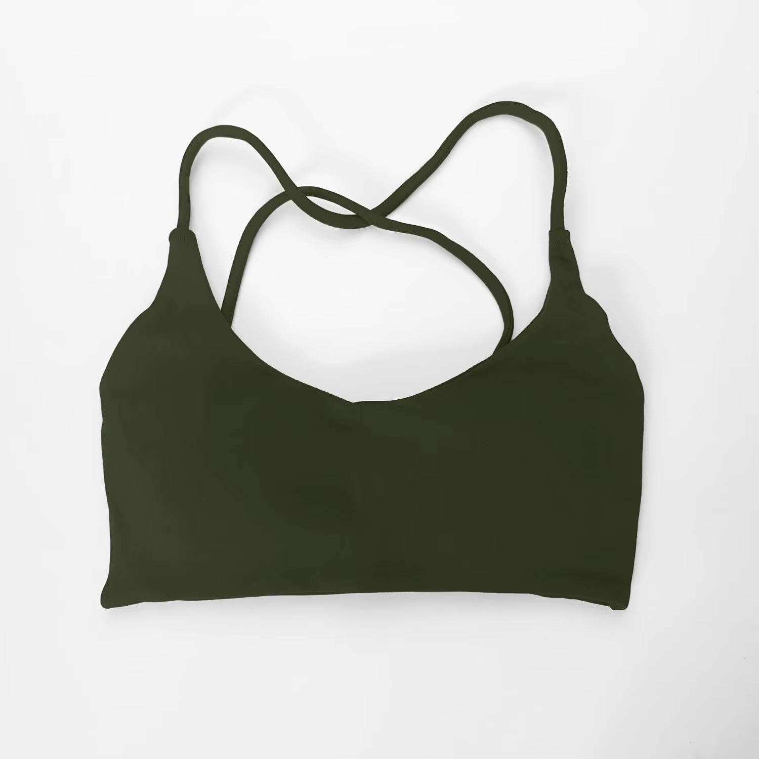 Twist Back Bra High Support Sports Top Women Gym Wear Workout Push-Up Seamless Yoga Underwear Fitness Running